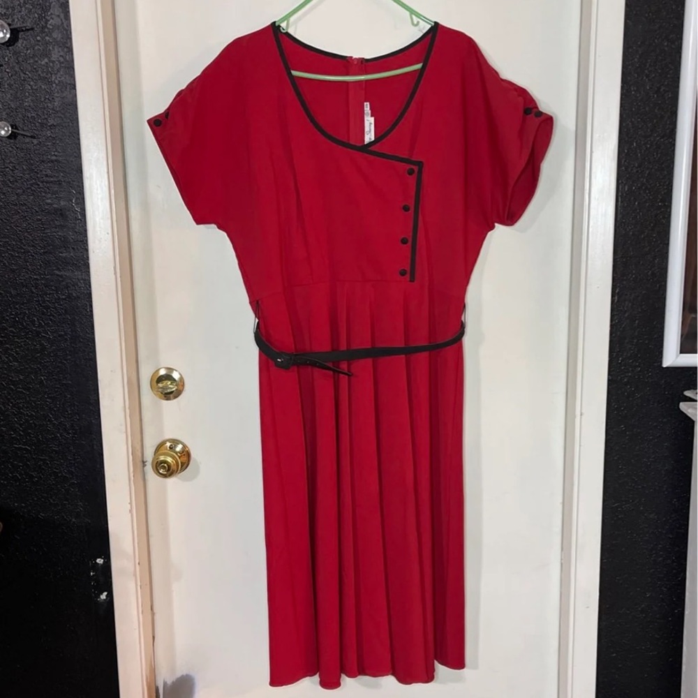 Plus size retro rockabilly style dress